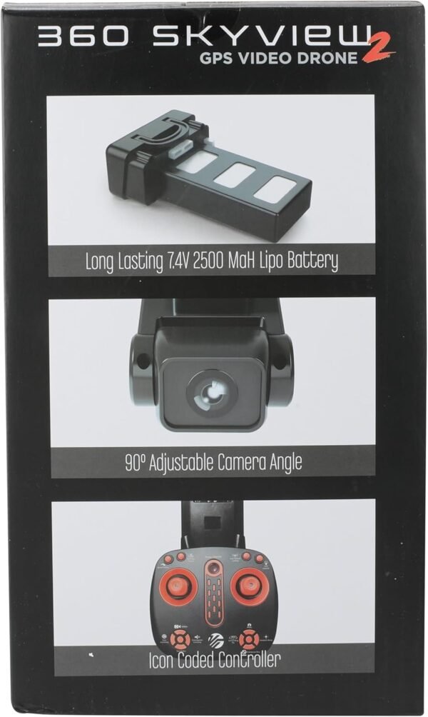 Vivitar - 360 Skyview GPS Video Drone, Camera & Stabilized Aerial Footage (Orange/Black)