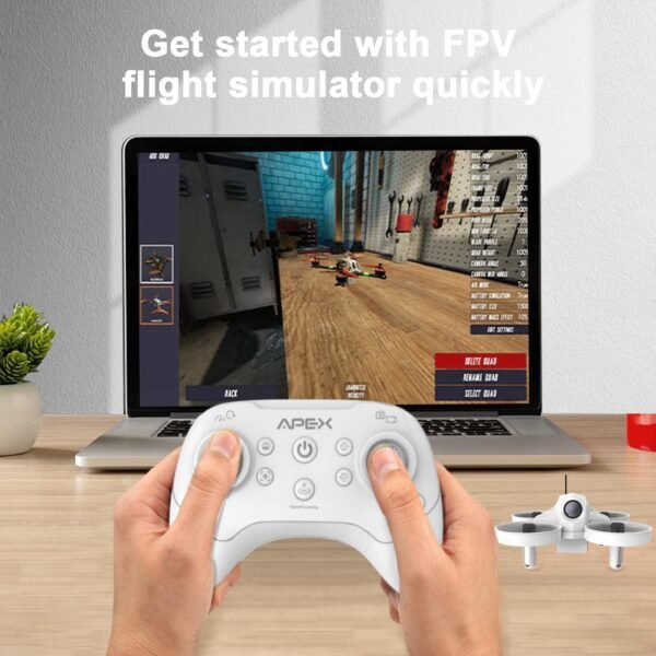 71ogrcjY6fL._AC_SL1500_.jpg APEX VR70 FPV Drone Kit, First-Person View with Goggles, Brushed Racing for Beginners Super-Wide 120° FPV, Low-Latency 5.8G Transmission, Drop-resistant, Suitable Novice Practice Drones