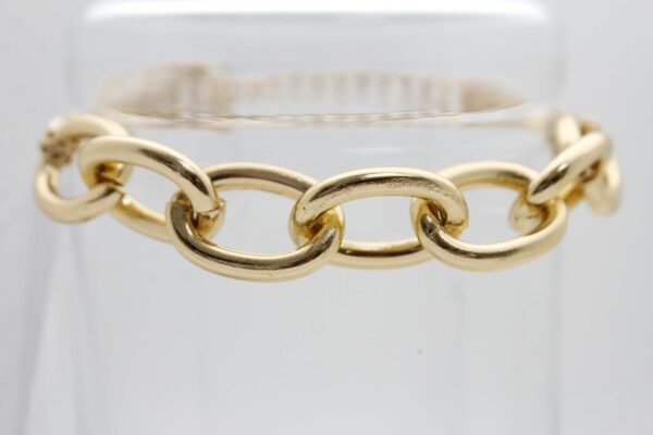 TrendyFashionJewelry Women Boot Bracelet Gold Metal Thick Ch...