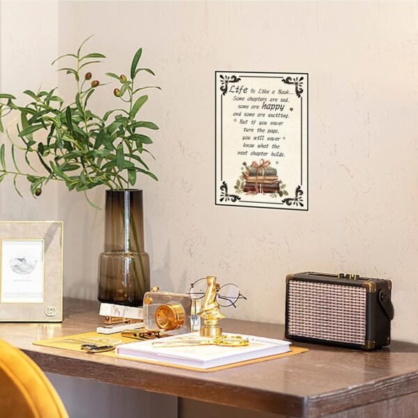 Life is Like A Book Metal Tin Sign Book Poster Inspirational...