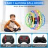 Mini Drones for Kids Beginners & Adults, RC Drone & Aurora Ball 2 in 1 Toy with One Key Take Off-Landing, 360° Spinning, Aurora Ball Mode, 2 Batteries, Quadcopter Fly Toy for Boy Girl Gifts