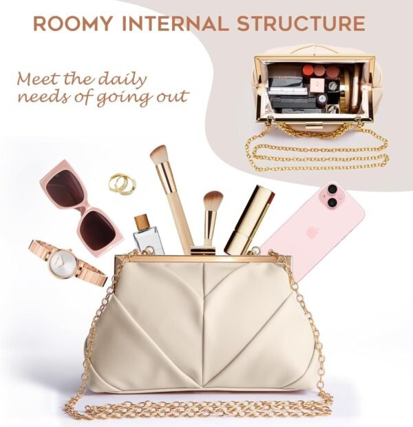 Clutch Purses for Women, PU Leather Evening Bag, Evening Han...