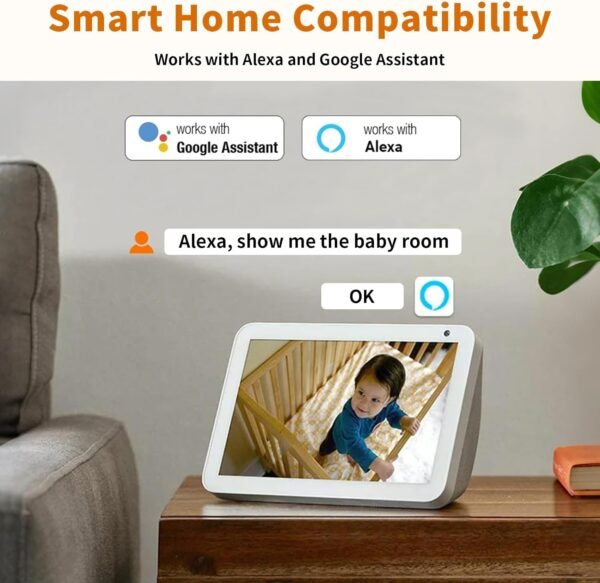 [5G & 2.4G] 2K Indoor Security Camera for Bedroom, Pet/Dog/B...