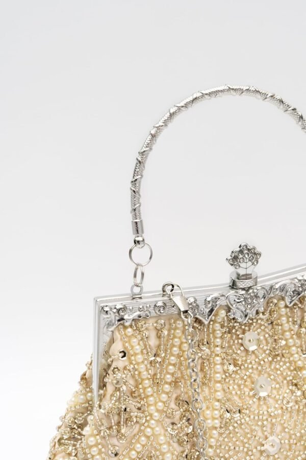 Vintage floral leaf beads sequins evening bag Elegant Clutch...