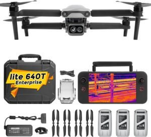 Autel Robotics EVO Lite 640T Enterprise, 640x512@30 fps T~hermal Imaging,1/2'' CMOS 48MP Visible Camera,16x Digital Zoom, AI Target Recognition, Remote ID Supported, 40 Minutes, 12KM Transmission