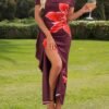 MEROKEETY Women's Floral Off Shoulder Maxi Dresses 2025 Sexy...