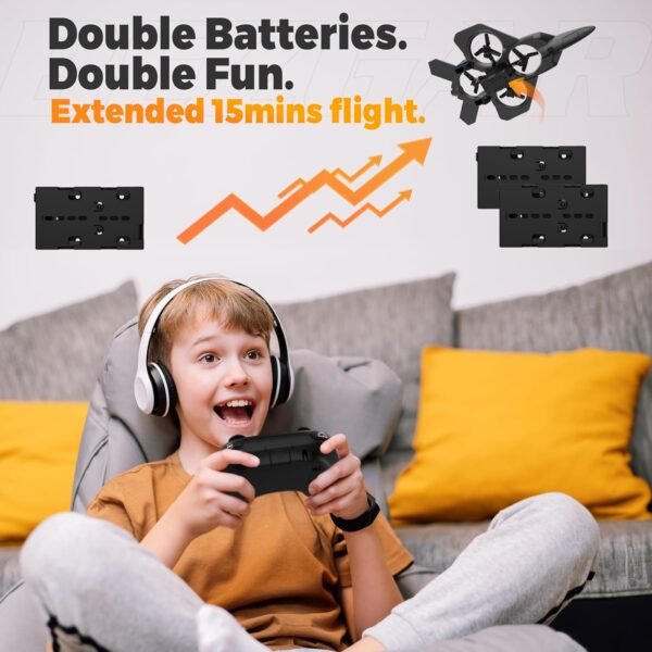 71twmS6ohL._AC_SL1500_.jpg BEZGAR RC Fighter Airplane丨F-22 Raptor Mini Drone Remote Control Jet Plane Stunt Drone for Adults & Kids Toy with Light Gift for Kids Beginner