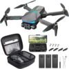 Drone with Camera for Adults, 1080P FPV Drones for kids and Beginners with Brushless Motors, Upgrade Altitude Hold, 90° Adjustable Lens, Gestures Selfie, 60 Mins Fly Time