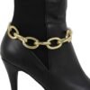 TrendyFashionJewelry Women Boot Bracelet Gold Metal Thick Ch...