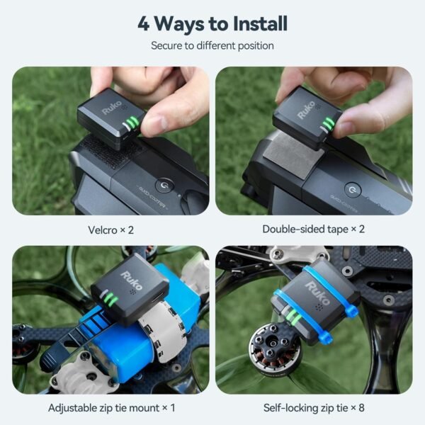 Ruko R111S RC Aircraft GPS Tracker/Finder with Beeper, Light Weight RID Module with Buzzer for FAA Regulation, Spare Part for FPV Drone, FAA Compliant Remote ID Module for Drone, 3 Hours Battery Time