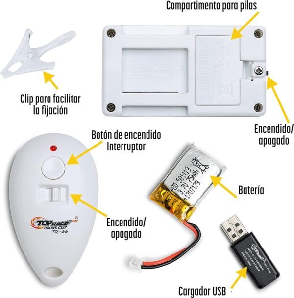 Top Race Drone Clip Remote Control Object Launcher - Release and Drop Drones Delivery (180 Feet) - Drone Drop Release