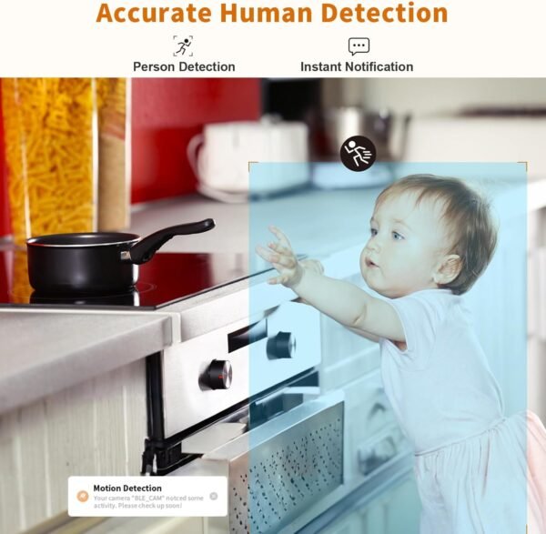 [5G & 2.4G] 2K Indoor Security Camera for Bedroom, Pet/Dog/B...