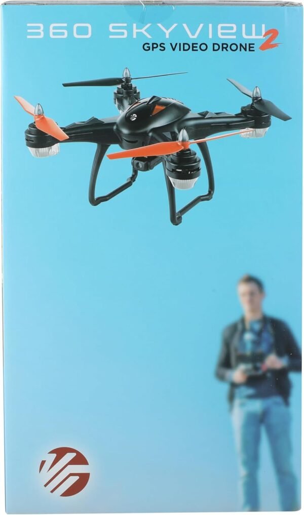 Vivitar - 360 Skyview GPS Video Drone, Camera & Stabilized Aerial Footage (Orange/Black)