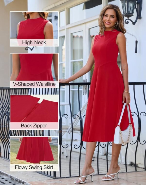 Zattcas Women's 2025 Spring Summer Casual Mock Neck Sleevele...