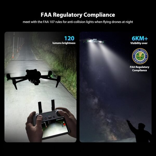 8184BvzRdYL._AC_SL1500_.jpg STARTRC Drone Strobe Light, Anti Collision Light, Rechargable Flash Led Lamp Light for FAA Drone Night Flying, Fits For DJI Neo,Mini 4 Pro, Avata 2,Mini 4k,Air 3S and All RC Drones Accessory(2pc)