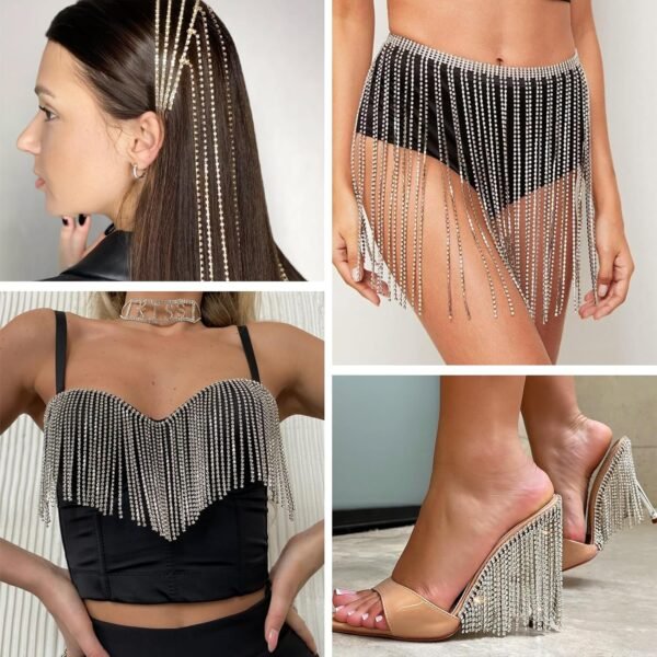 Crystal Rhinestone Close Chain Trim,10 Yards/Roll of 2mm Rhi...