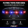 Force1 Scoot LED Hand Operated Drone for Kids or Adults - Hands Free Motion Sensor Mini Drones, Easy Indoor Flying Orb Ball Small UFO Toy for Boys and Girls (Red/Blue)