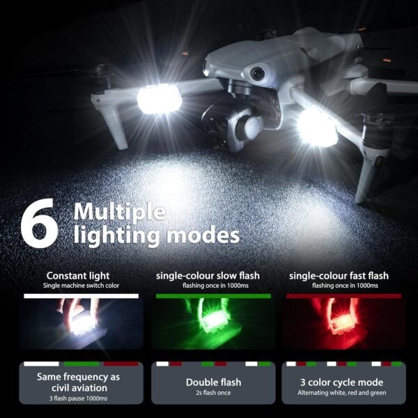 81ACmRCv3JL._AC_SL1500_.jpg STARTRC Drone Strobe Light, Anti Collision Light, Rechargable Flash Led Lamp Light for FAA Drone Night Flying, Fits For DJI Neo,Mini 4 Pro, Avata 2,Mini 4k,Air 3S and All RC Drones Accessory(2pc)