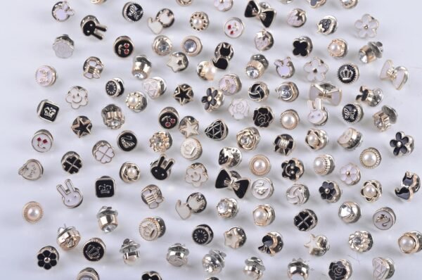 Charms for Socks 120pcs Random Pearl Brooch Buttons Rhinesto...