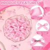 30PCS Pink Ribbon Bow Charms for Junk Socks,1.37 Inch Mini S...