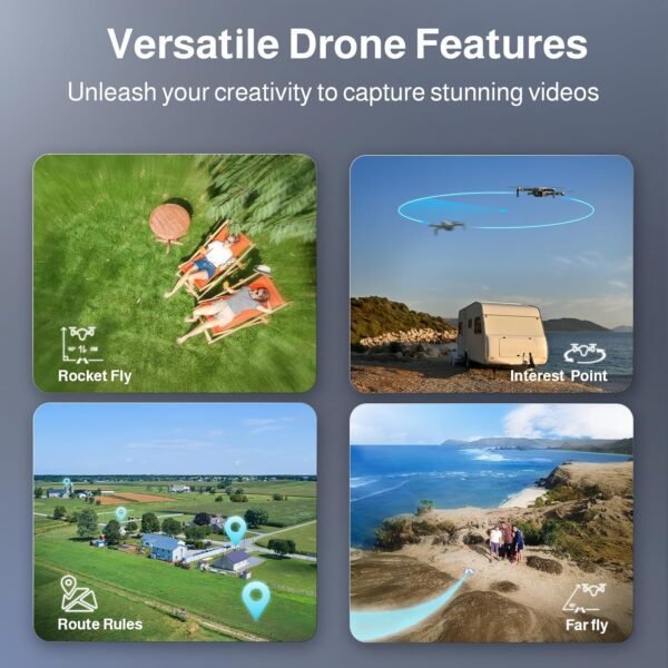 UranHub G30 Drones with Camera for Adults 4k, GPS FPV Drones for Beginners with 31-Min Long Flight, Brushless Motor/Auto Return/Intelligent Flight, Cool Toys Gift for Men Boys(Under 249G)