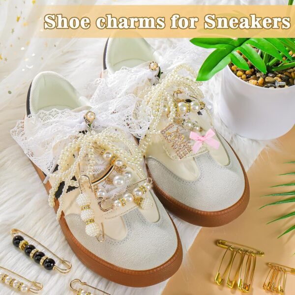 72 Pcs Sneaker Charms, Shoelace Charms For Sneakers, Pearl R...