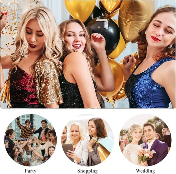 Women Evening Bag Glitter Clutch Bag Bridal Wedding Purse Sp...