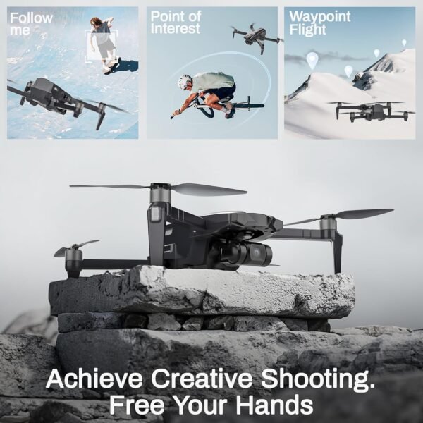 81KbQYpJo7L._AC_SL1500_.jpg BEZGAR BD901 Drones with Camera for Adults 4K Long Range - Foldable Mini Drone with 4K Video, 3-Axis Gimbal, 3KM Transmission, 23 Mins Flight Time, Return To Home, Follow Me, Hobby RC Quadcopters