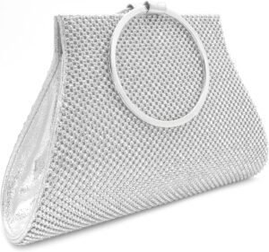 Crystal Clutch Purses Bride and Bridesmaid Handbag Elegant W... Crystal Clutch Purses Bride and Bridesmaid Handbag Elegant W...
