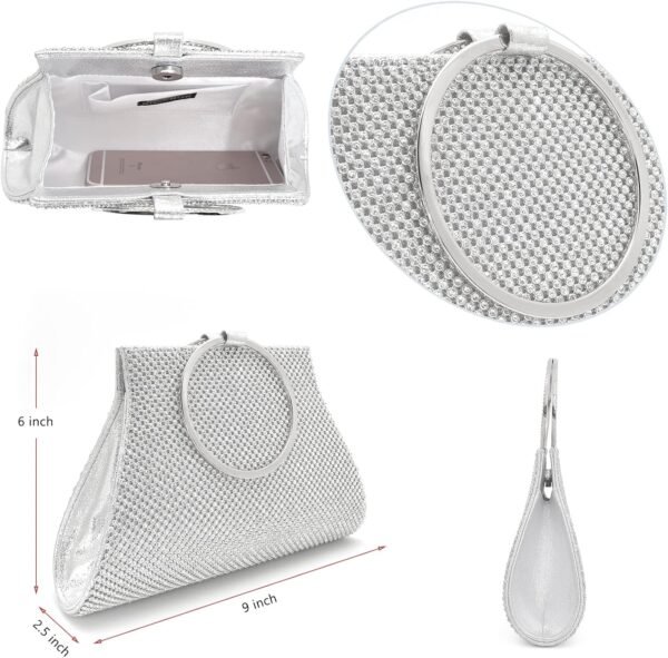 Crystal Clutch Purses Bride and Bridesmaid Handbag Elegant W...