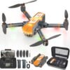 GPS Drones with 4K Camera for Adults with Brushless Motor GPS Drones with 4K Camera for Adults with Brushless Motor and Follow Me Mode,Long Flight Time and Distance,5G FPV Transmission and Auto Return,G9 Foldable RC Quadcopter for Beginner and Kids,Under249g (Dark gray)