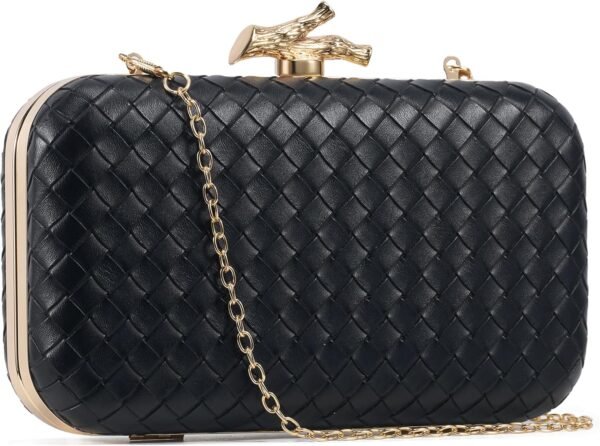 Clutch Purses for Women Evening/Wedding Chic Woven Bag Forma...