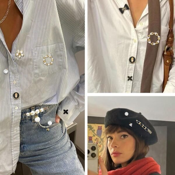 2 Pairs White Slouch Socks with 21 Pcs Sock Charms Pins Jewe...