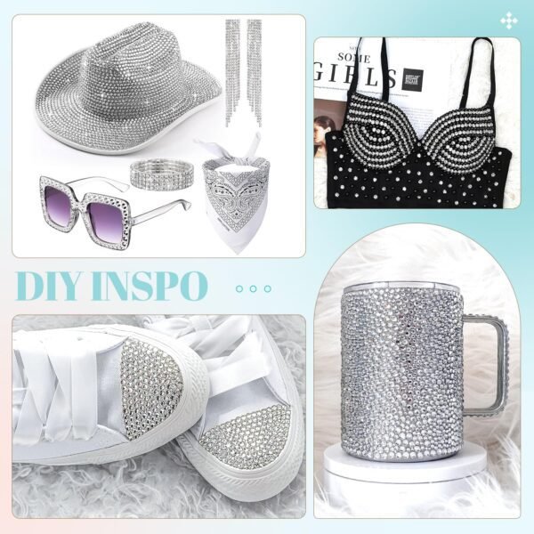 6100Pcs Resin Rhinestones for Crafting with 2Pcs 10ml B7000 ...