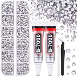 6100Pcs Resin Rhinestones for Crafting with 2Pcs 10ml B7000 ... 6100Pcs Resin Rhinestones for Crafting with 2Pcs 10ml B7000 ...