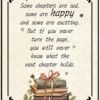 Life is Like A Book Metal Tin Sign Book Poster Inspirational...