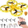 2024 Upgraded Hand Controlled Drone for Kids Small Rc Quadcopter 2024 Upgraded Hand Controlled Drone for Kids Small Rc Quadcopter Aircraft With Smart Watch, Cool LED Remote Control Drone 360° Flips, 3 Modes, 2 Larger Capacity Batteries