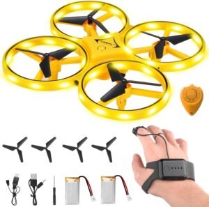 2024 Upgraded Hand Controlled Drone for Kids Small Rc Quadcopter 2024 Upgraded Hand Controlled Drone for Kids Small Rc Quadcopter Aircraft With Smart Watch, Cool LED Remote Control Drone 360° Flips, 3 Modes, 2 Larger Capacity Batteries