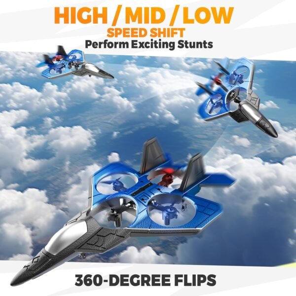 81jcwNkWbZL._AC_SL1500_.jpg BEZGAR RC Fighter Airplane丨F-22 Raptor Mini Drone Remote Control Jet Plane Stunt Drone for Adults & Kids Toy with Light Gift for Kids Beginner