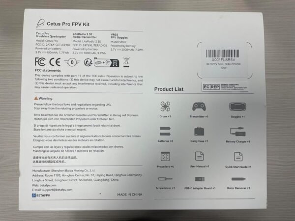 81kZmOjGazL._AC_SL1500_.jpg BETAFPV Cetus Pro FPV Drone Kit with 3 Flight Modes Altitude Hold Emergency Landing Self Protection Turtle Mode with Radio Transmitter Goggles for FPV Beginners Player-to-Pilot