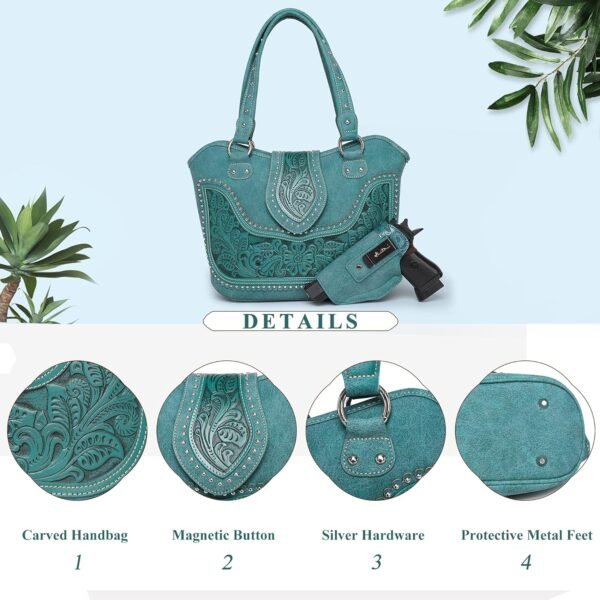 Montana West Western Tote Bag for Women Tooled Shoulder Bag ...