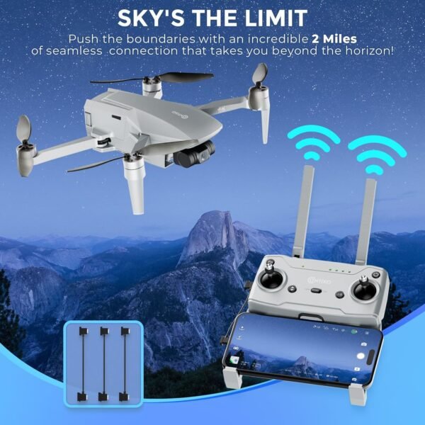 81odgSyl7cL._AC_SL1500_.jpg Contixo F36 GPS Drone with 4K Camera – 3-Axis Gimbal Stabilizer, 2 Miles Long Range, 25 Min Flight, WiFi FPV, Optical Flow, Brushless Motors, Follow Me, One Key Return, No FAA Registration Needed