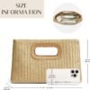 Chic Straw Clutch Purses for Women with Top Handle Summer Ba...