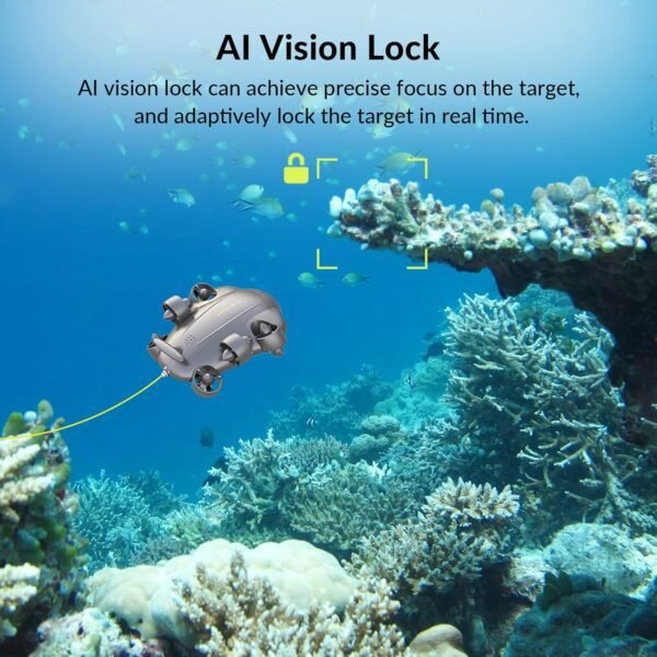 QYSEA FIFISH V6 Expert M200A Underwater Drone with Robotic Arm, AI Vision Lock Portable ROV with Q-Interface, Underwater Robot with Industrial Case, 6 Hours Working Time, 4K Camera, 660ft Dive