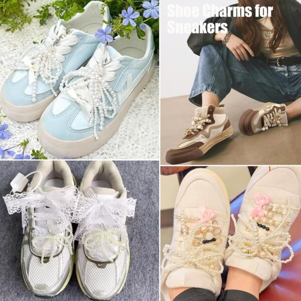 72 Pcs Sneaker Charms, Shoelace Charms For Sneakers, Pearl R...