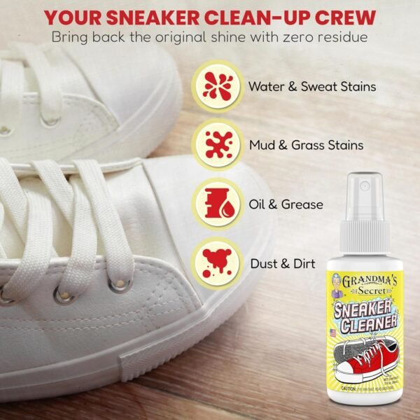 Grandma's Secret Sneaker Cleaner - Shoe Cleaner for Rubber, ...