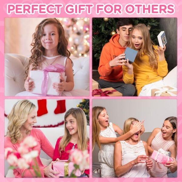 30PCS Pink Ribbon Bow Charms for Junk Socks,1.37 Inch Mini S...