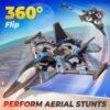 81yGdSU4sGL._AC_SL1500_.jpg BEZGAR Drones for Kids | 2.4GHZ RC Plane, Remote Control Airplane, RC Helicopter, 360° Flip Fighter Jet Toy, Toys for ages 8-13 with Colorful LED Navigation Lights Blue