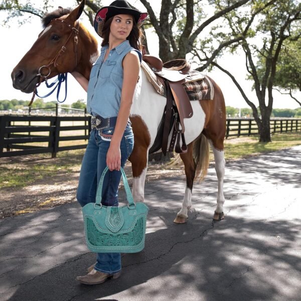 Montana West Western Tote Bag for Women Tooled Shoulder Bag ...