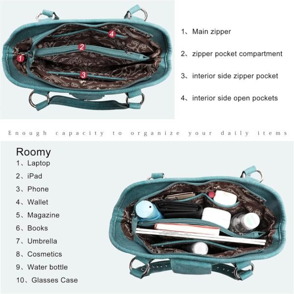 Montana West Western Tote Bag for Women Tooled Shoulder Bag ...